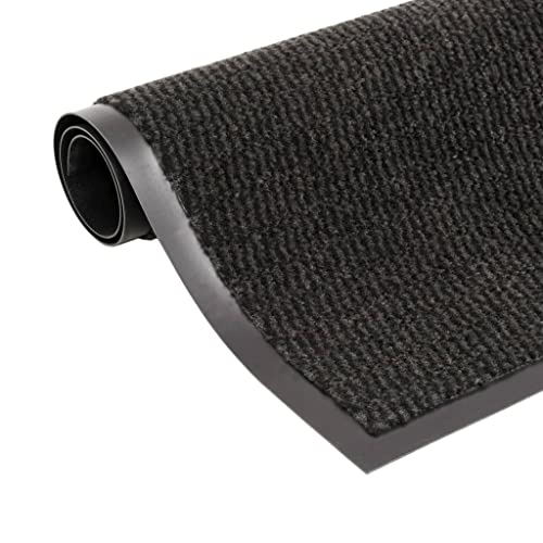 vidaXL Schmutzfangmatte Rechteckig Getuftet Türmatte Fußmatte Schmutzmatte Sauberlaufmatte Fußabtreter Türvorleger Matte 90x150cm Schwarz von vidaXL