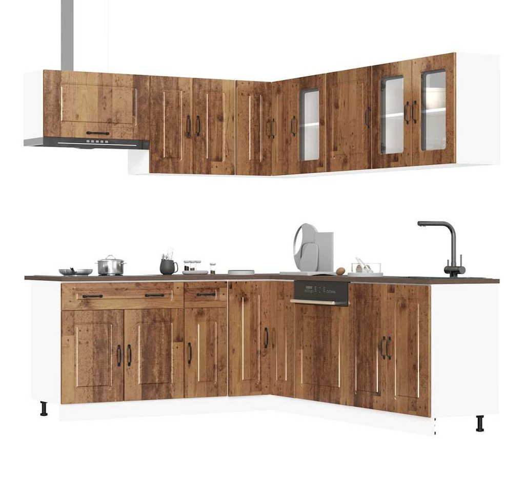 vidaXL Schrankmodule 11-tlg. Küchenschrank-Set Kalmar Altholz-Optik Holzwerkstoff von vidaXL
