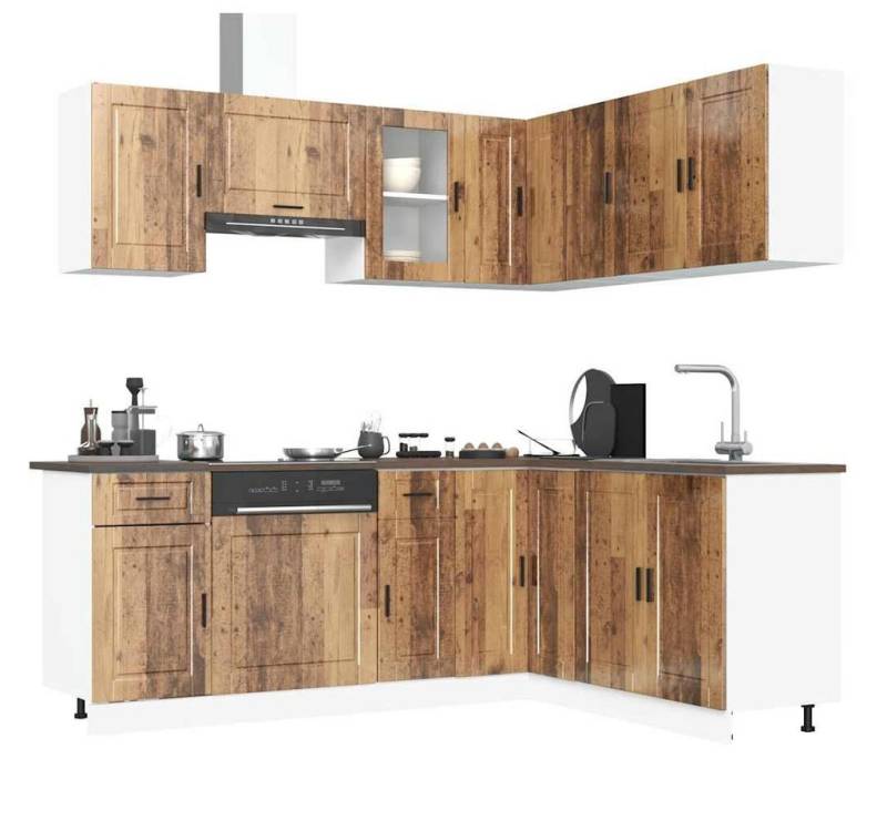 vidaXL Schrankmodule 11-tlg. Küchenschrank-Set Porto Altholz-Optik Holzwerkstoff von vidaXL