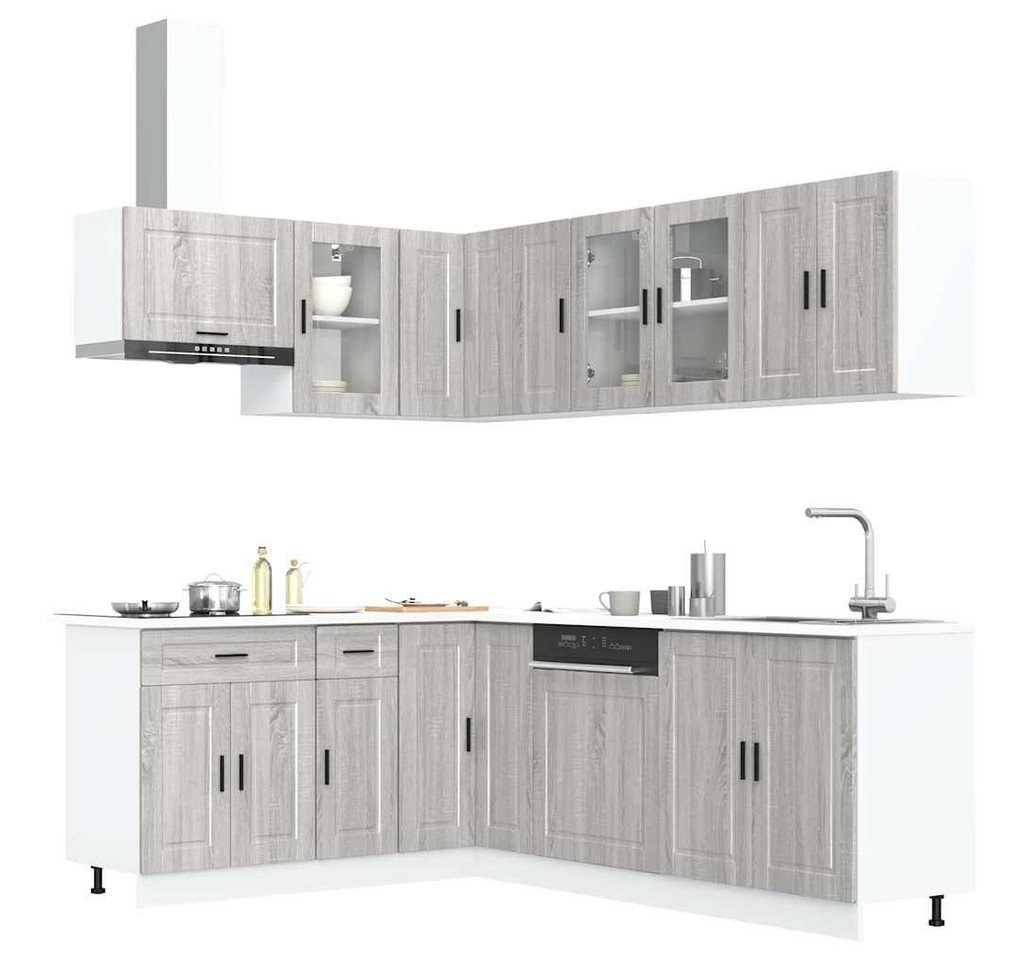 vidaXL Schrankmodule 11-tlg. Küchenschrank-Set Porto Grau Sonoma Holzwerkstoff von vidaXL