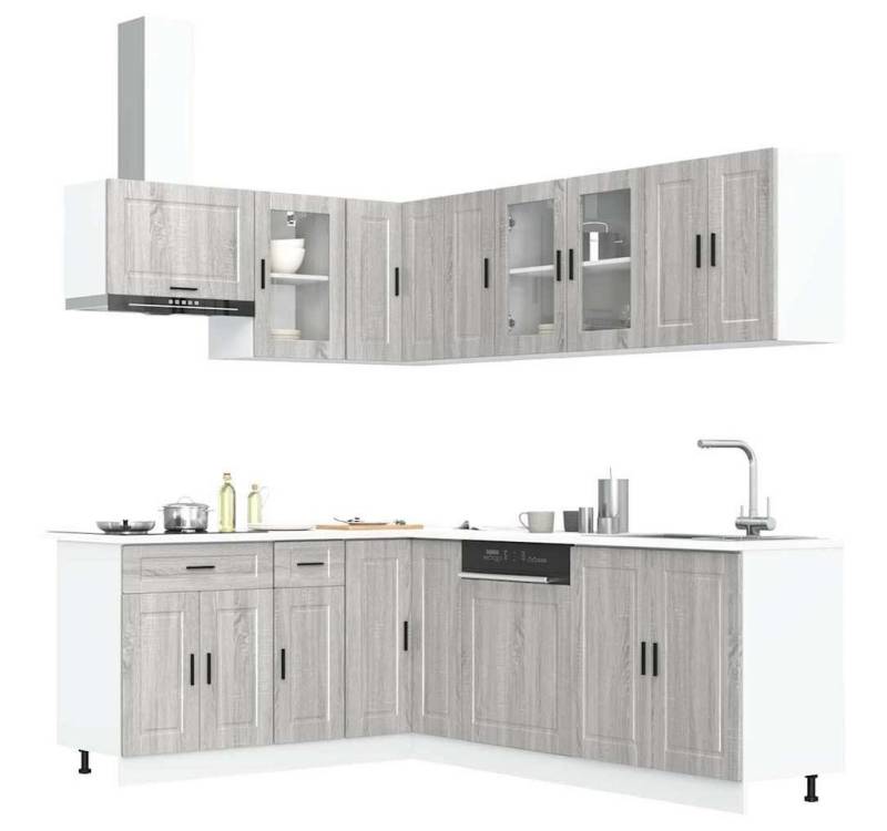 vidaXL Schrankmodule 11-tlg. Küchenschrank-Set Porto Grau Sonoma Holzwerkstoff von vidaXL