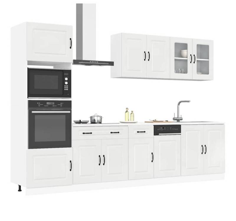 vidaXL Schrankmodule 7-tlg. Küchenschrank-Set Kalmar Hochglanz-Weiß Holzwerkstoff von vidaXL