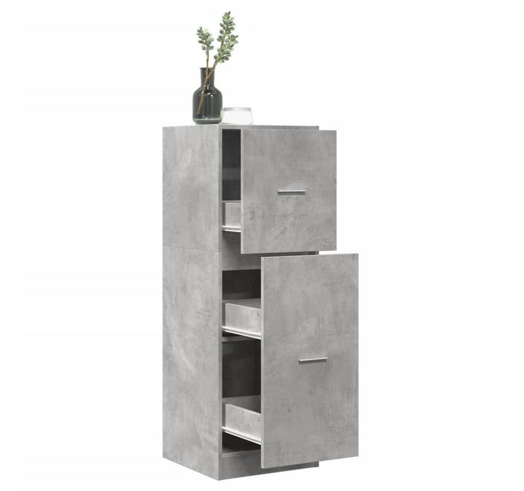 vidaXL Schrankmodule Apothekerschrank Betongrau 40x41x118 cm Holzwerkstoff von vidaXL