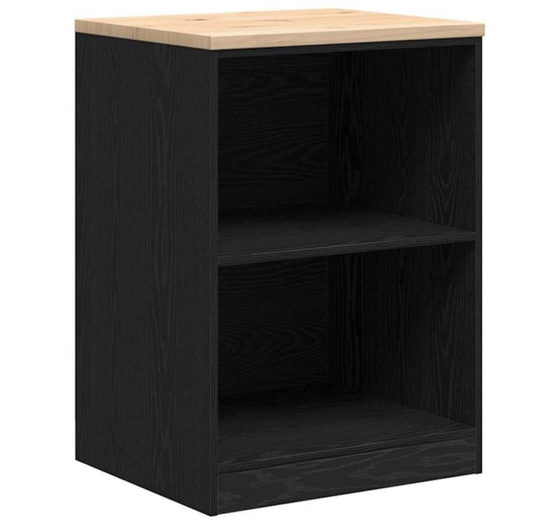 vidaXL Schrankmodule Garagen-Aufbewahrungsschrank Schwarz Massivholz Kiefer (1-St) von vidaXL