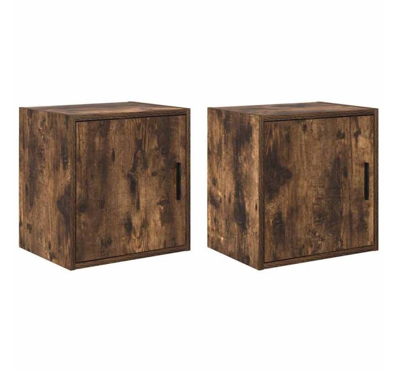 vidaXL Schrankmodule Garagen-Wandschränke 2 Stk. Räuchereiche Holzwerkstoff (2-St) von vidaXL
