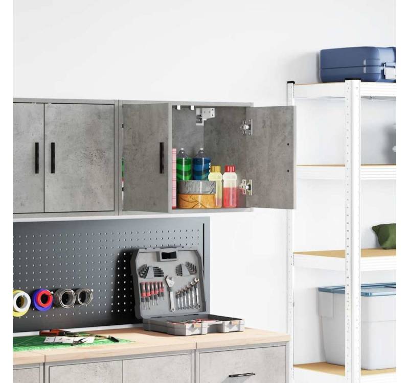 vidaXL Schrankmodule Garagen-Wandschrank Betongrau Holzwerkstoff von vidaXL