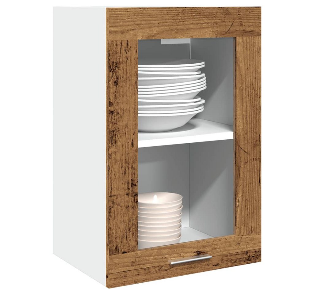 vidaXL Schrankmodule Hängeschrank Glas Altholz-Optik 40x31x60 cm Holzwerkstoff vidaXL Schrankmodule Hängeschrank Glas Altholz-Optik 40x31x60 cm Holzwerkstoff von vidaXL