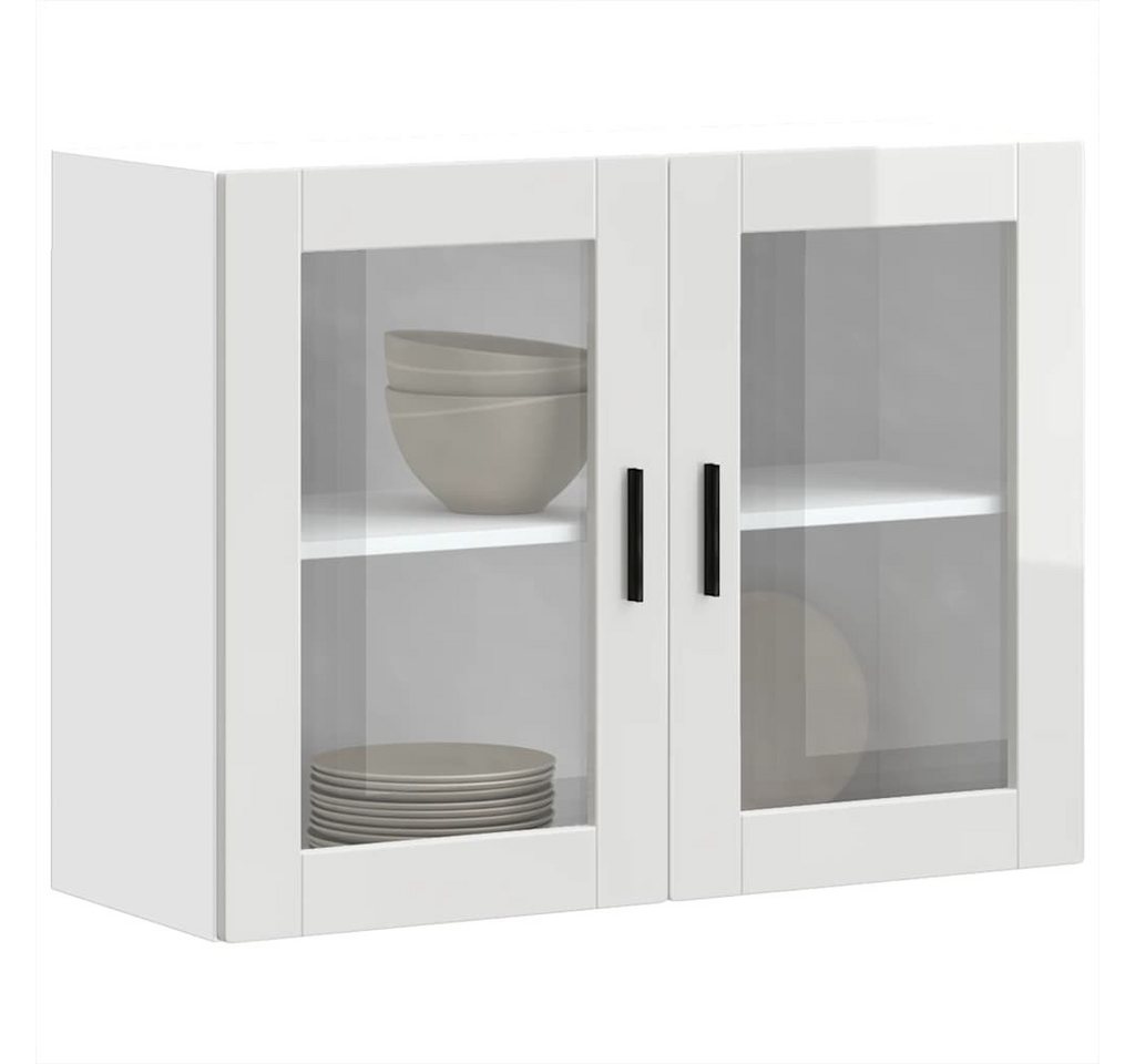 vidaXL Schrankmodule Küchen-Hängeschrank mit Glastür Porto Hochglanz-Weiß vidaXL Schrankmodule Küchen-Hängeschrank mit Glastür Porto Hochglanz-Weiß von vidaXL
