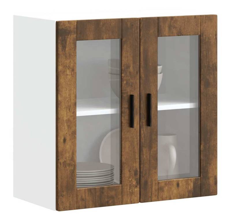 vidaXL Schrankmodule Küchen-Hängeschrank mit Glastür Porto Räuchereiche von vidaXL