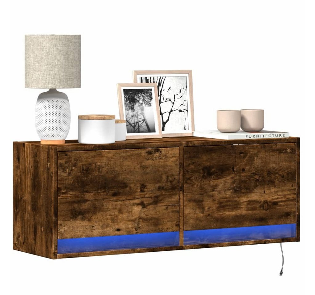 vidaXL Schrankmodule TV-Wandschrank mit LED-Beleuchtung Räuchereiche 100x31x35 cm vidaXL Schrankmodule TV-Wandschrank mit LED-Beleuchtung Räuchereiche 100x31x35 cm von vidaXL