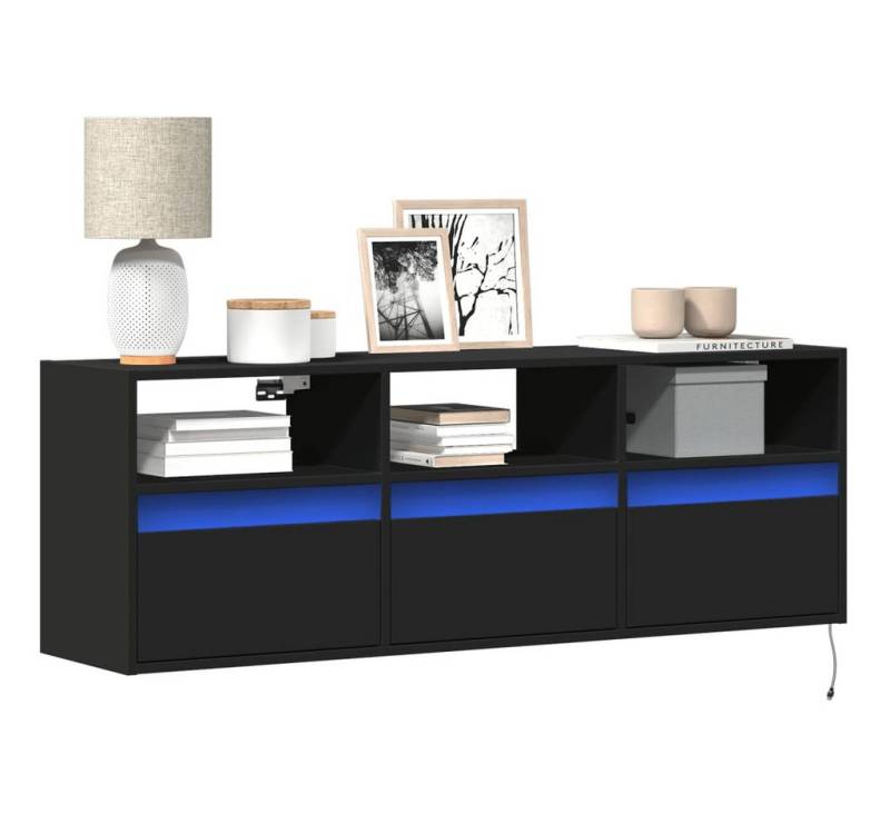 vidaXL Schrankmodule TV-Wandschrank mit LED-Beleuchtung Schwarz 130x31x45 cm vidaXL Schrankmodule TV-Wandschrank mit LED-Beleuchtung Schwarz 130x31x45 cm von vidaXL