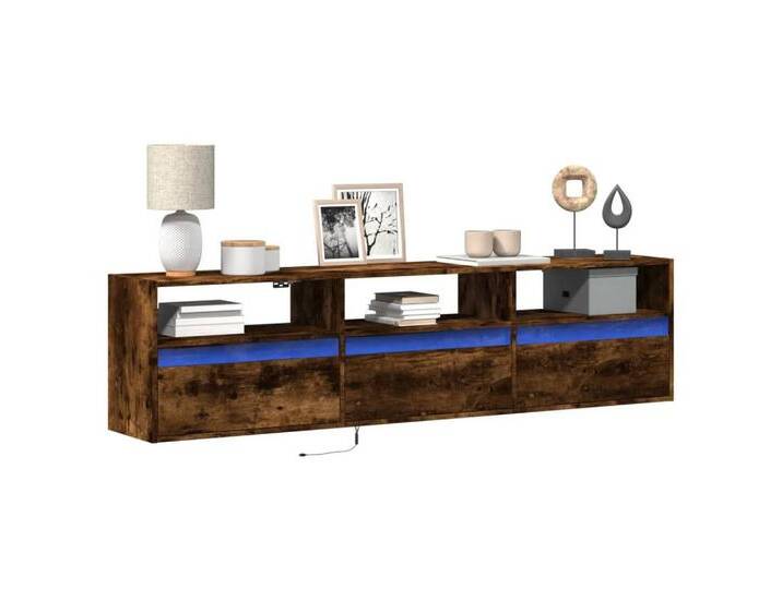 vidaXL Schrankmodule TV-Wandschrank mit LED Räuchereiche 180x31x45 cm von vidaXL