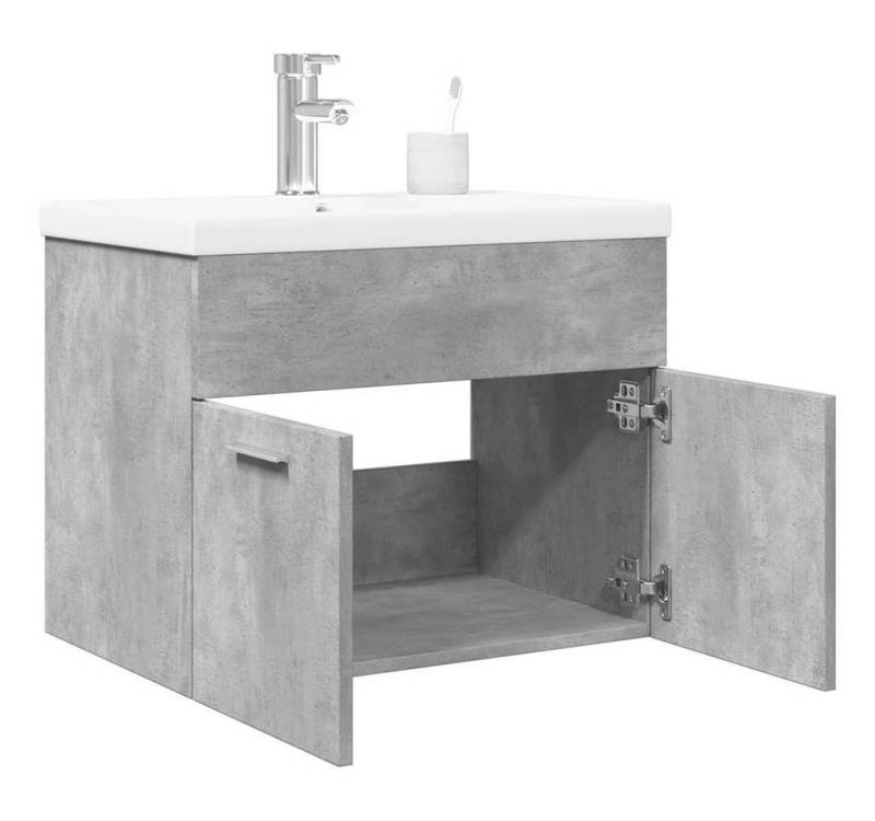 vidaXL Schrankmodule Waschbeckenunterschrank mit Einbaubecken Betongrau von vidaXL