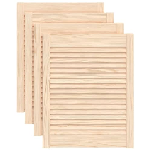 vidaXL Schranktür 4 Stk., Holztür Lamellen-Design, Lamellentür für Kleiderschrank Möbelfronten, Möbeltür Lamellentüren, Massivholz Kiefer vidaXL Schranktür 4 Stk., Holztür Lamellen-Design, Lamellentür für Kleiderschrank Möbelfronten, Möbeltür Lamellentüren, Massivholz Kiefer von vidaXL