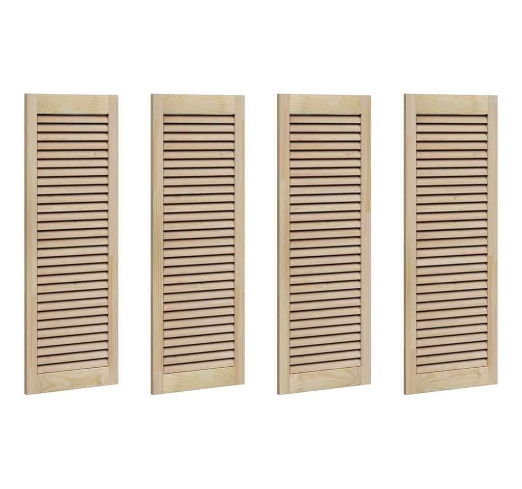 vidaXL Schranktür Schranktüren 4 pcs Braun 110 x 39.5 x 2.1 cm Massivholz Kiefer (4 St) von vidaXL