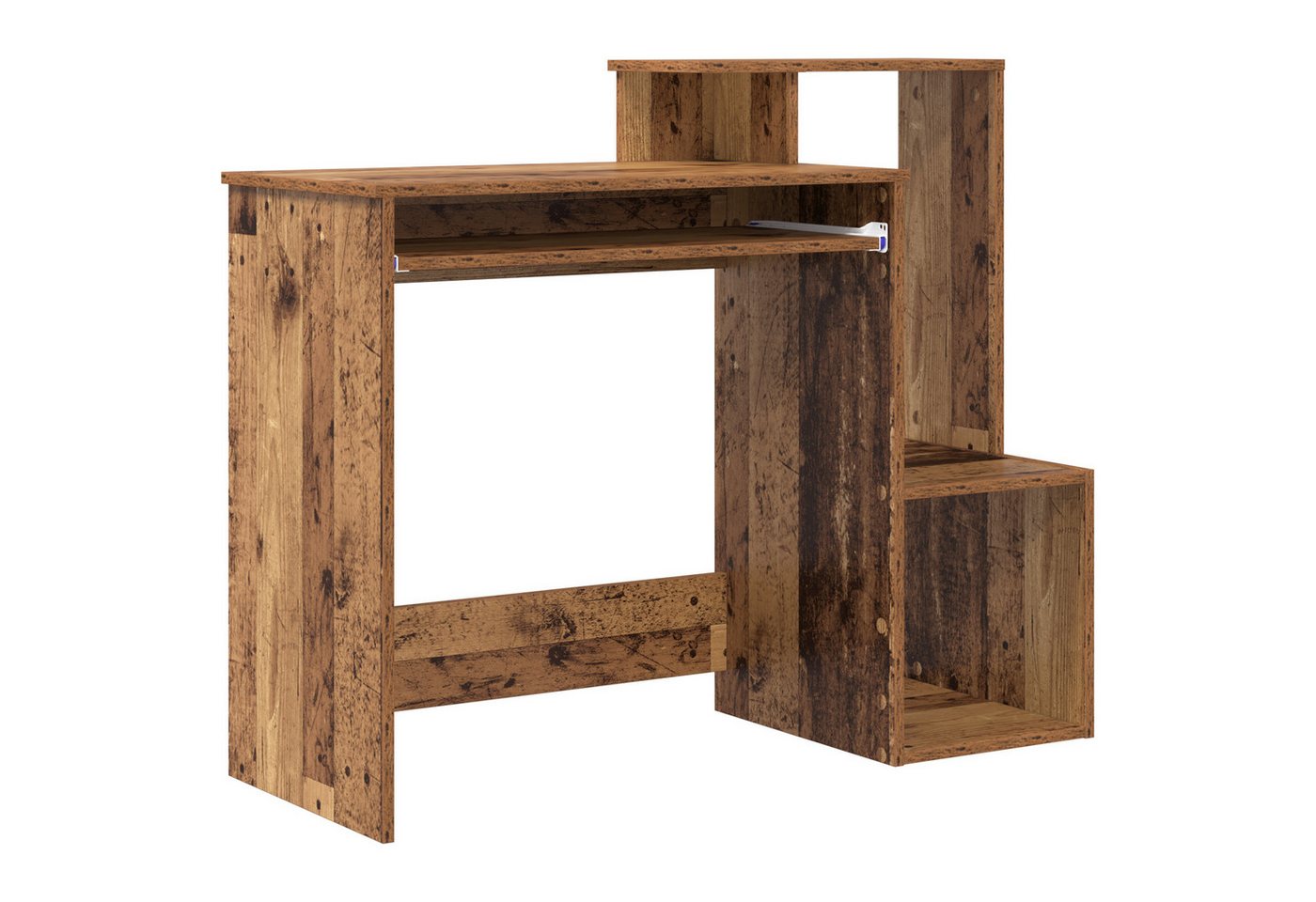vidaXL Schreibtisch Brauner Computertisch Altholz Holzwerkstoff Mittel Stauraum (1-St) von vidaXL