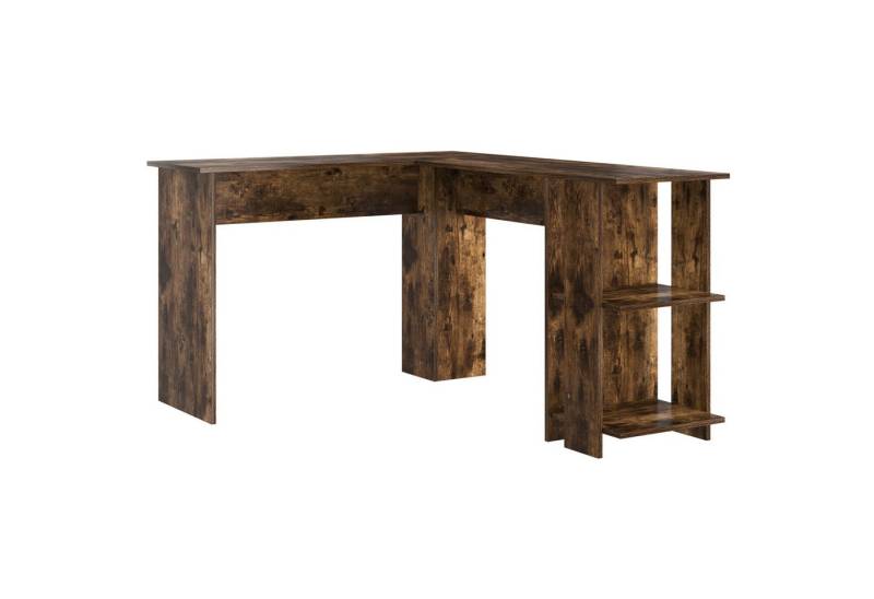 vidaXL Schreibtisch Brauner Eckschreibtisch Geräucherte Eiche Holzwerkstoff (1-St) von vidaXL