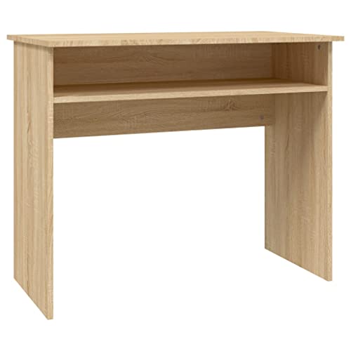 vidaXL Schreibtisch Computertisch Kinderschreibtisch Jugendschreibtisch PC Tisch Kinder Arbeitstisch Bürotisch Sonoma-Eiche 90x50x74cm Holzwerkstoff von vidaXL