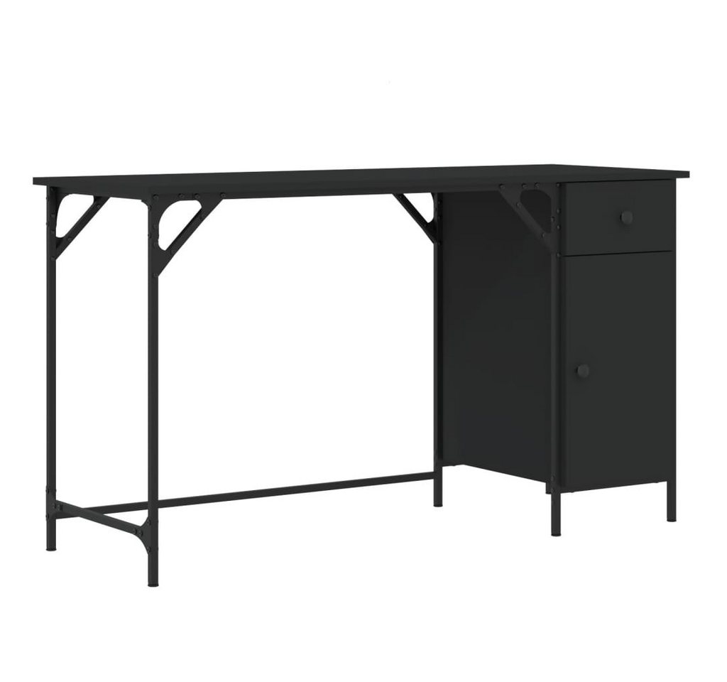 vidaXL Schreibtisch Computertisch Schwarz 131x48x75 cm Holzwerkstoff von vidaXL