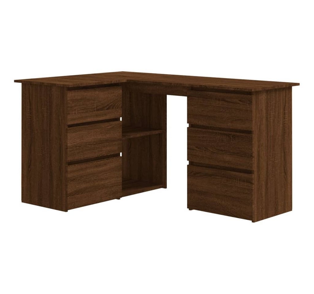 vidaXL Schreibtisch Eckschreibtisch Braun Eichen-Optik 145x100x76 cm Holzwerkstoff von vidaXL