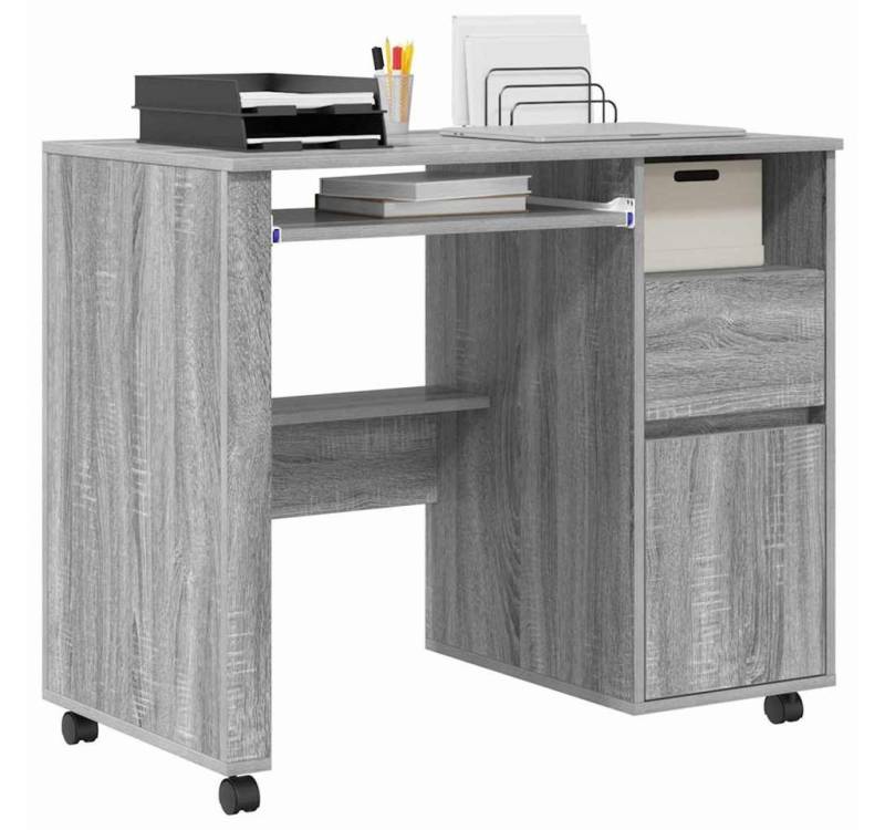 vidaXL Schreibtisch Grau Computer Tisch Grau Sonoma Spanplatte Mittel vidaXL Schreibtisch Grau Computer Tisch Grau Sonoma Spanplatte Mittel von vidaXL