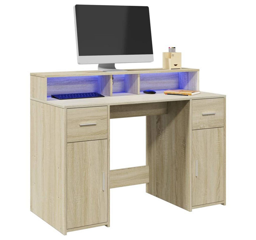 vidaXL Schreibtisch LED Schreibtisch Bürotisch Arbeitstisch Gamingtisch Sonoma Eiche 120x5 vidaXL Schreibtisch LED Schreibtisch Bürotisch Arbeitstisch Gamingtisch Sonoma Eiche 120x5 von vidaXL