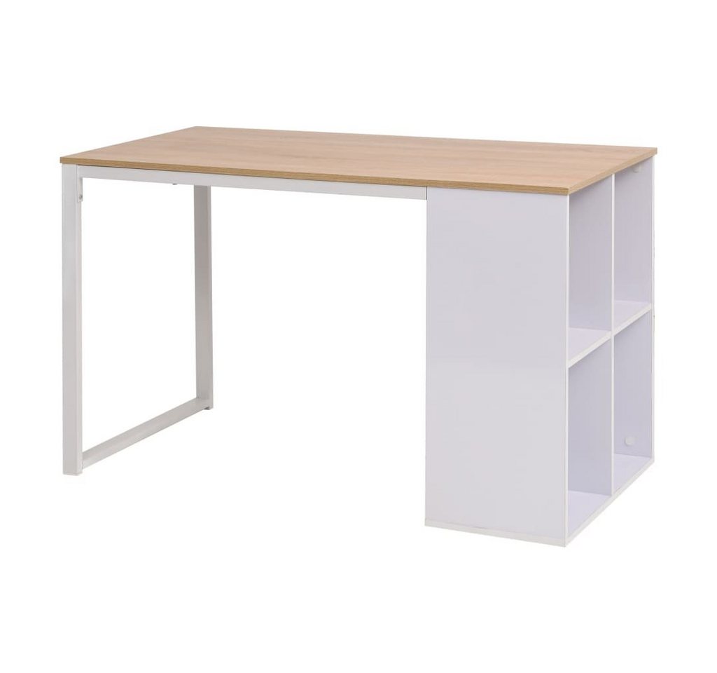 vidaXL Schreibtisch Schreibtisch 120×60×75 cm Eichenbraun und Weiß von vidaXL