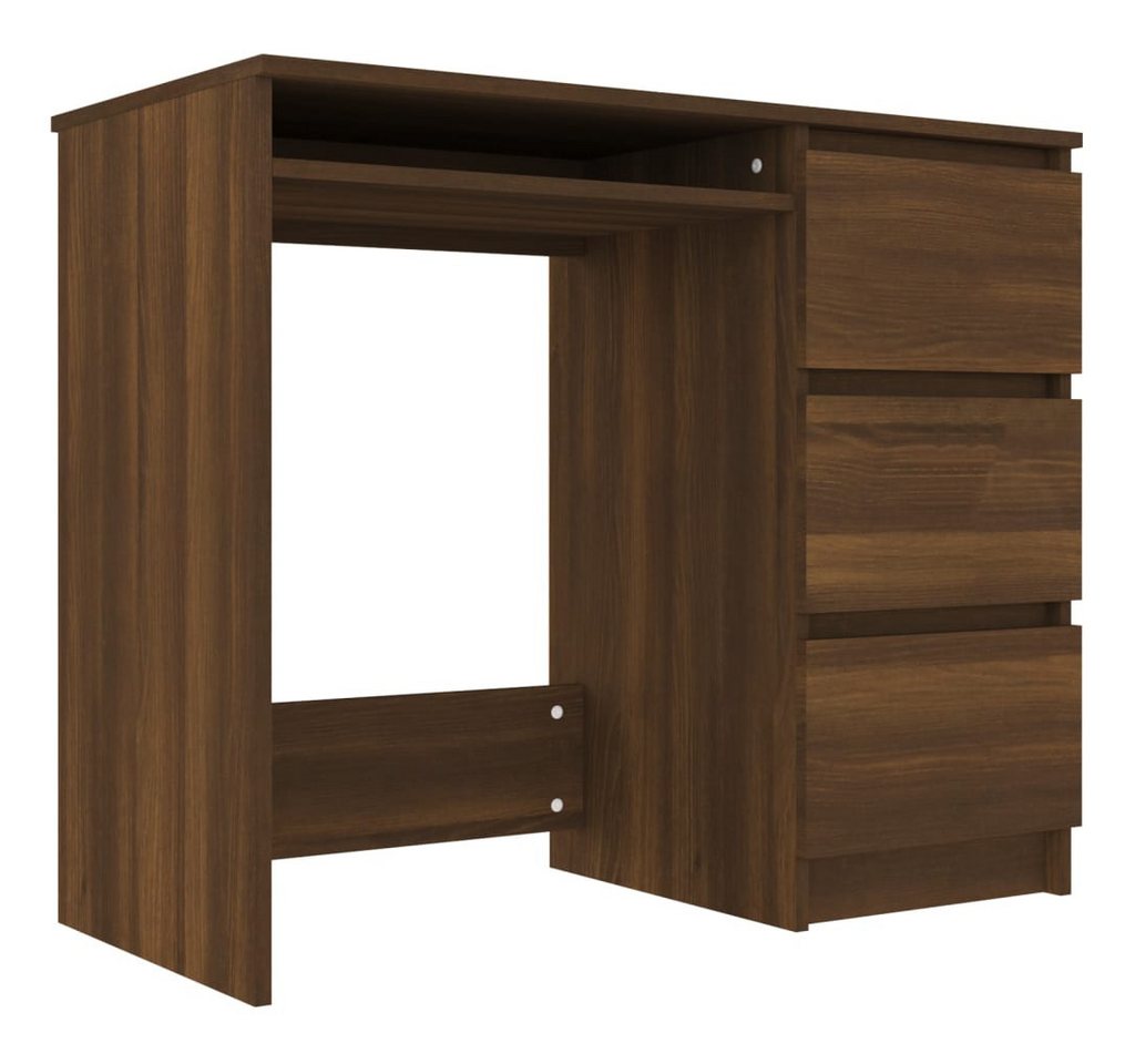 vidaXL Schreibtisch Schreibtisch Braun Eichen-Optik 90x45x76 cm Spanplatte Home Office Arb von vidaXL
