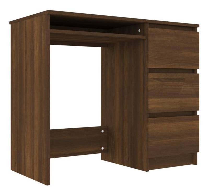 vidaXL Schreibtisch Schreibtisch Braun Eichen-Optik 90x45x76 cm Spanplatte Home Office Arb von vidaXL