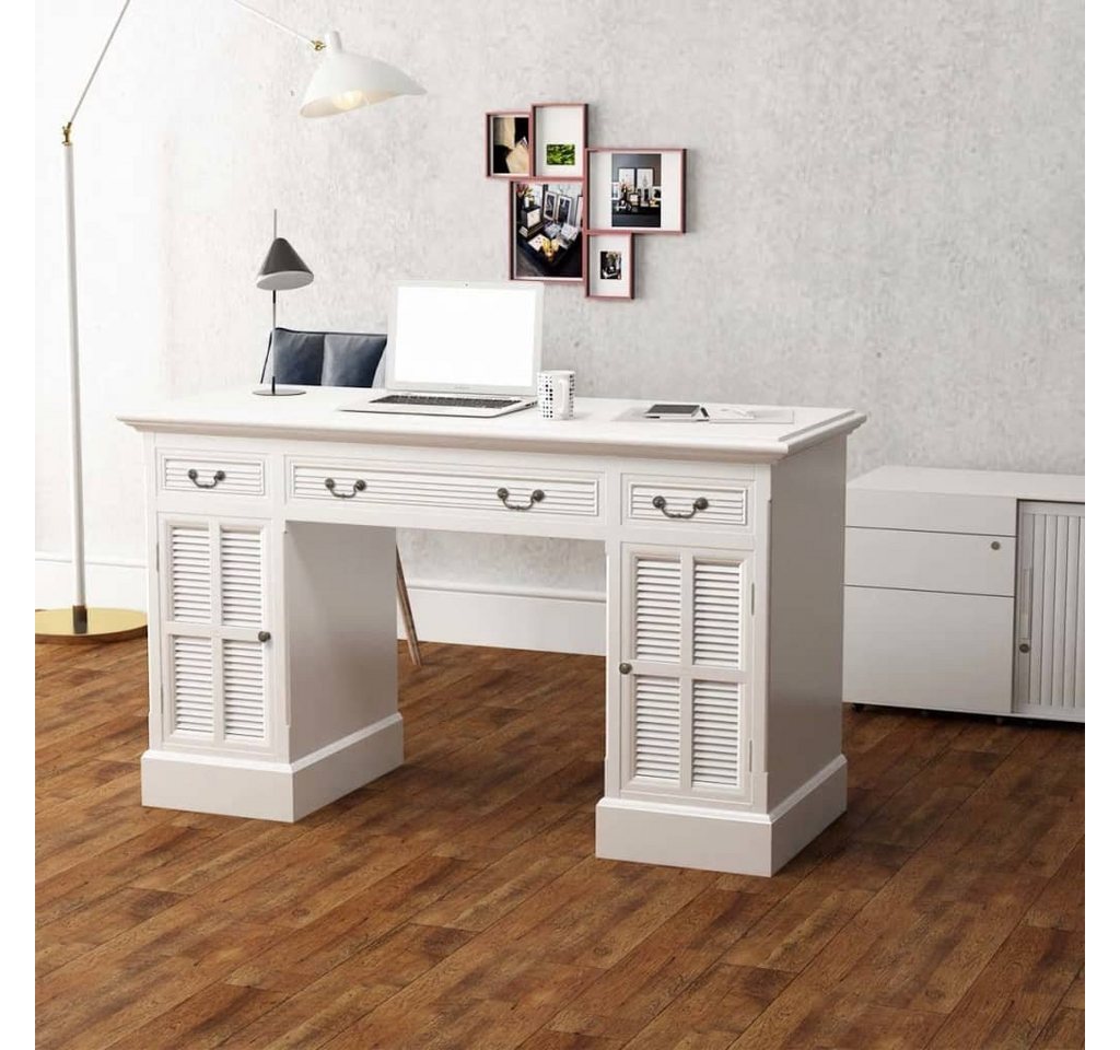 vidaXL Schreibtisch Schreibtisch Sekretär Weiß 140 x 48 x 80 cm von vidaXL