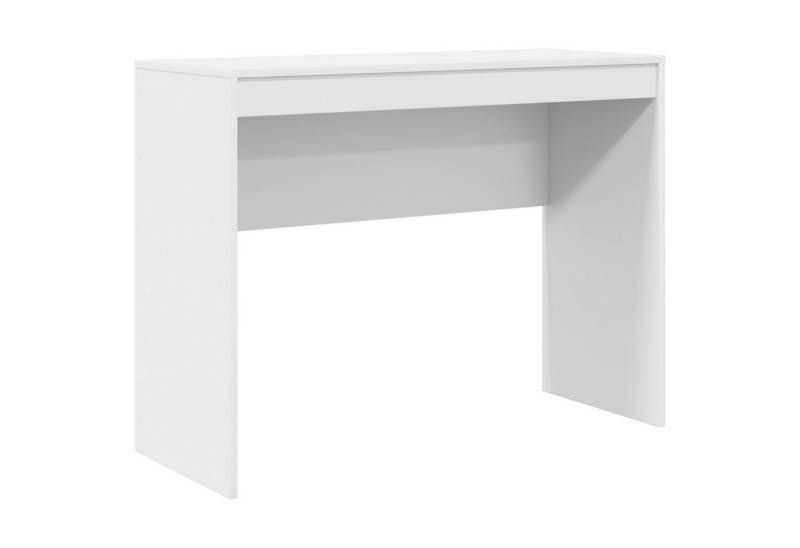 vidaXL Schreibtisch Schreibtisch Weiß Spanplatte Mittel Einfach Rechteckig (1-St) von vidaXL