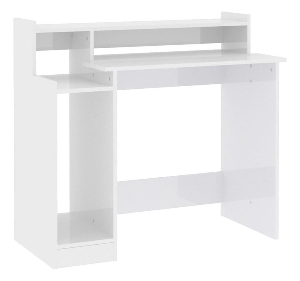 vidaXL Schreibtisch Schreibtisch mit LEDs Hochglanz-Weiß 97x45x90 cm Holzwerkstoff von vidaXL