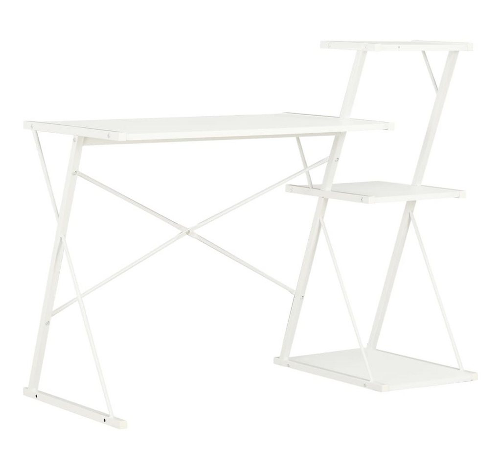 vidaXL Schreibtisch Schreibtisch mit Regal Weiß 116×50×93 cm vidaXL Schreibtisch Schreibtisch mit Regal Weiß 116×50×93 cm von vidaXL
