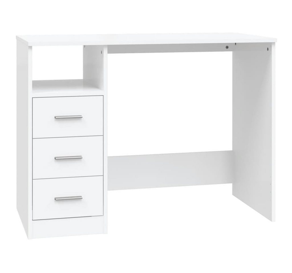 vidaXL Schreibtisch Schreibtisch mit Schubladen Weiß 102x50x76 cm Holzwerkstoff von vidaXL