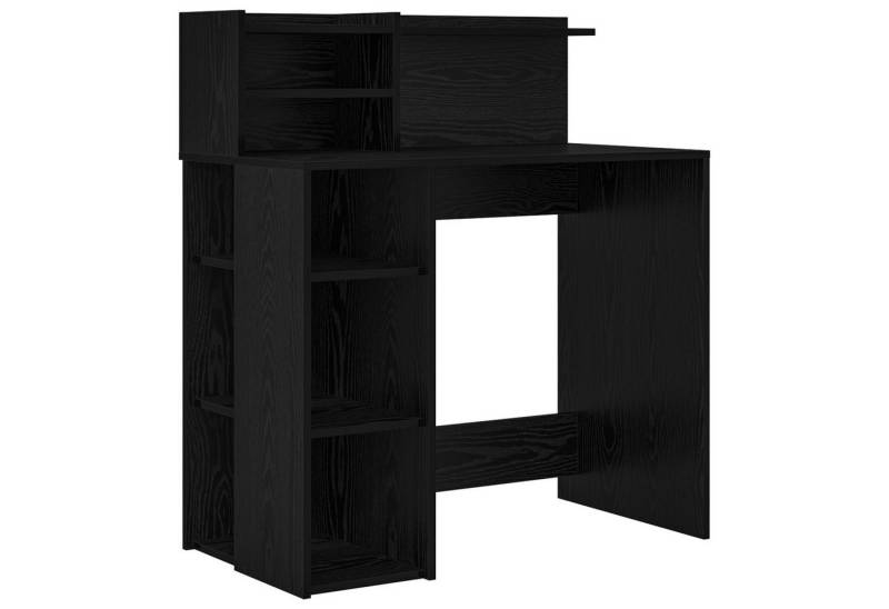 vidaXL Schreibtisch Schreibtisch mit Stauraum Schwarz Eiche 90x48x101.5 cm Holzwerkstoff (1-St) von vidaXL