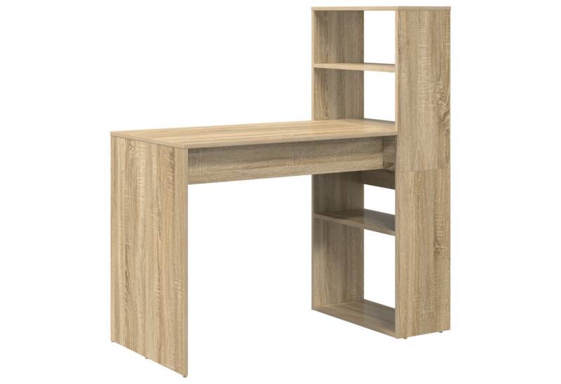 vidaXL Schreibtisch Schreibtisch mit Stauraum Sonoma Eiche 113x54x120 cm Spanplatte von vidaXL