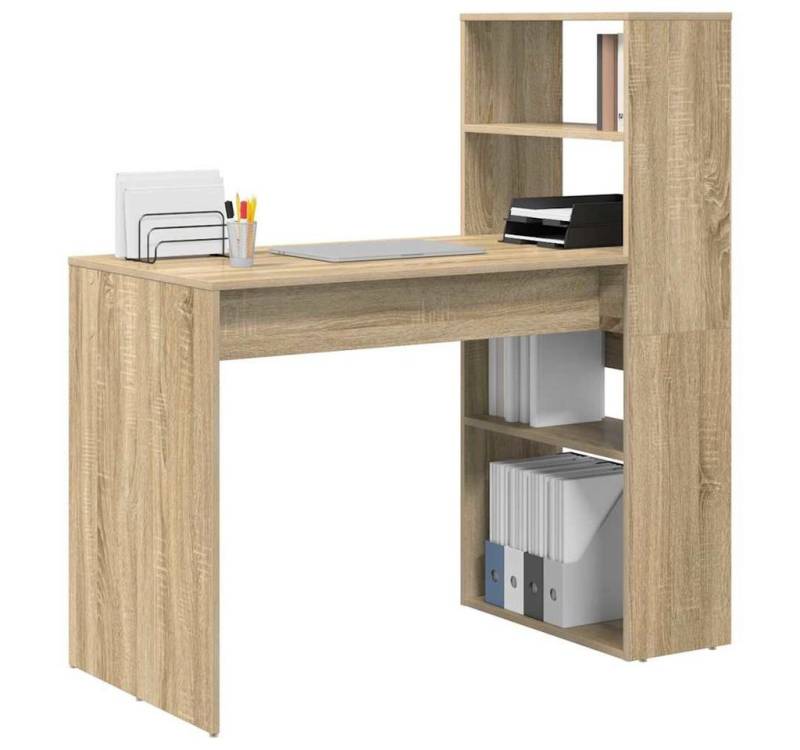 vidaXL Schreibtisch Schreibtisch mit Stauraum Sonoma Eiche 113x54x120 cm Spanplatte vidaXL Schreibtisch Schreibtisch mit Stauraum Sonoma Eiche 113x54x120 cm Spanplatte von vidaXL