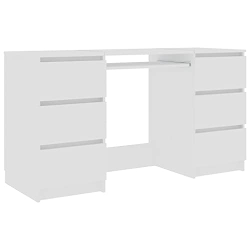 vidaXL Schreibtisch Weiß 140×50×77 cm Spanplatte von vidaXL