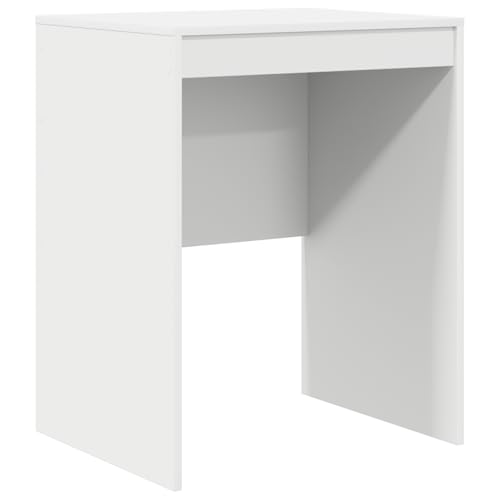 vidaXL Moderner Schreibtisch mit Schublade | Weißer Holzwerkstoff kompakte Größe 60 X 50 76 cm ideal für Büro & Heimgebrauch Tisch langlebiges Möbel stylische Station Studie zeitgemäß von vidaXL