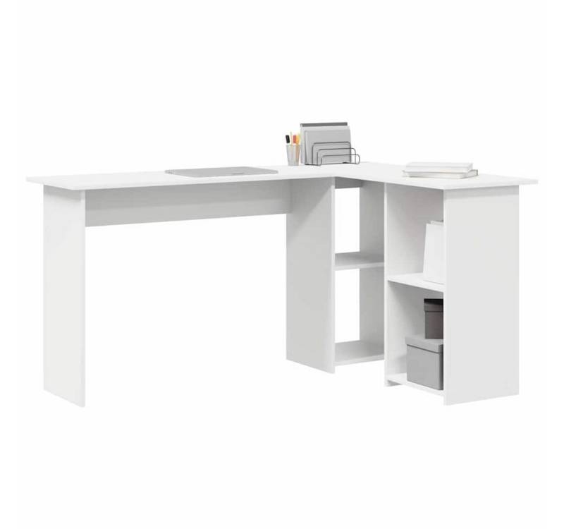 vidaXL Schreibtisch Weißer Computertisch Weiß Holzwerkstoff Mittel Computertisch vidaXL Schreibtisch Weißer Computertisch Weiß Holzwerkstoff Mittel Computertisch von vidaXL