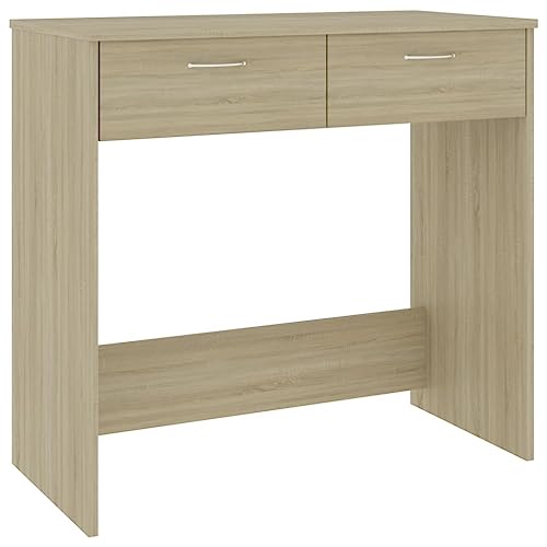 vidaXL Schreibtisch mit 2 Schubladen Computertisch Bürotisch Arbeitstisch Laptoptisch PC Tisch Jugend Kinderschreibtisch Sonoma-Eiche 80x40x75cm Holzwerkstoff vidaXL Schreibtisch mit 2 Schubladen Computertisch Bürotisch Arbeitstisch Laptoptisch PC Tisch Jugend Kinderschreibtisch Sonoma-Eiche 80x40x75cm Holzwerkstoff von vidaXL