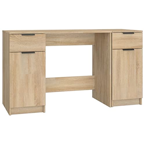 vidaXL Schreibtisch mit Beistellschrank Sonoma-Eiche Holzwerkstoff von vidaXL
