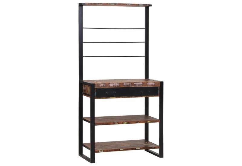 vidaXL Schubkasteneinsatz Küchenregal Bunt 80x40x160 cm Aus solidem recyceltem Holz (1 St) von vidaXL