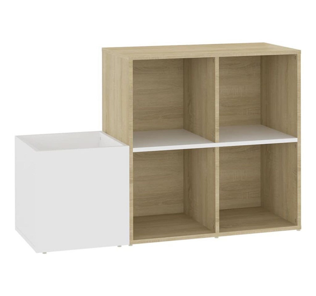 vidaXL Schuhregal Flur-Schuhschrank Weiß Sonoma Eiche 105x35,5x70cm Holzwerkstoff, 1-tlg. vidaXL Schuhregal Flur-Schuhschrank Weiß Sonoma Eiche 105x35,5x70cm Holzwerkstoff, 1-tlg. von vidaXL