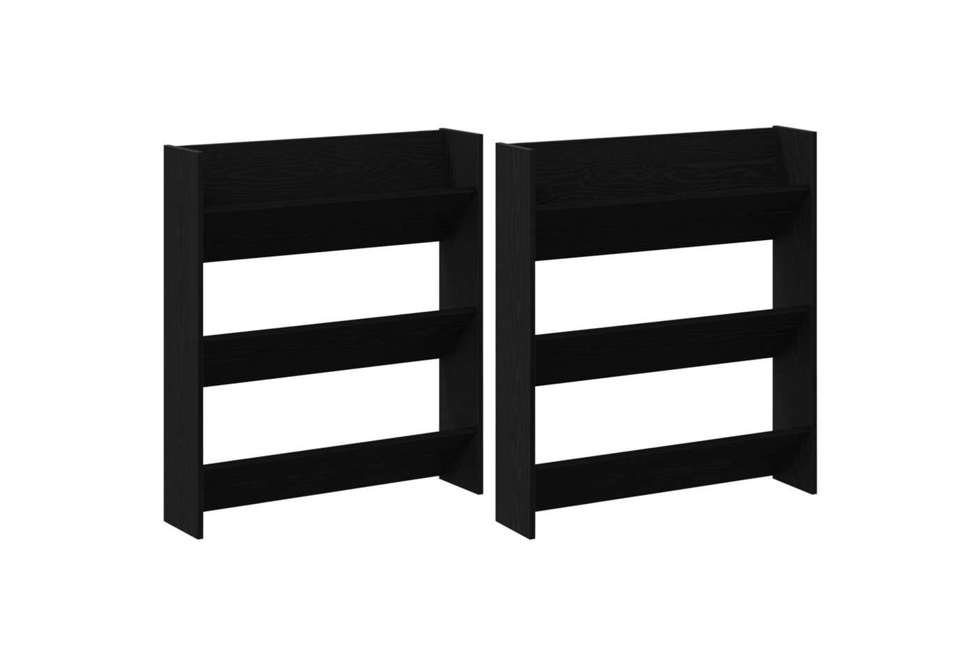 vidaXL Schuhregal Wandschuhschränke 2 pcs Schwarze Eiche 60 x 18 x 60 cm, 2-tlg. vidaXL Schuhregal Wandschuhschränke 2 pcs Schwarze Eiche 60 x 18 x 60 cm, 2-tlg. von vidaXL