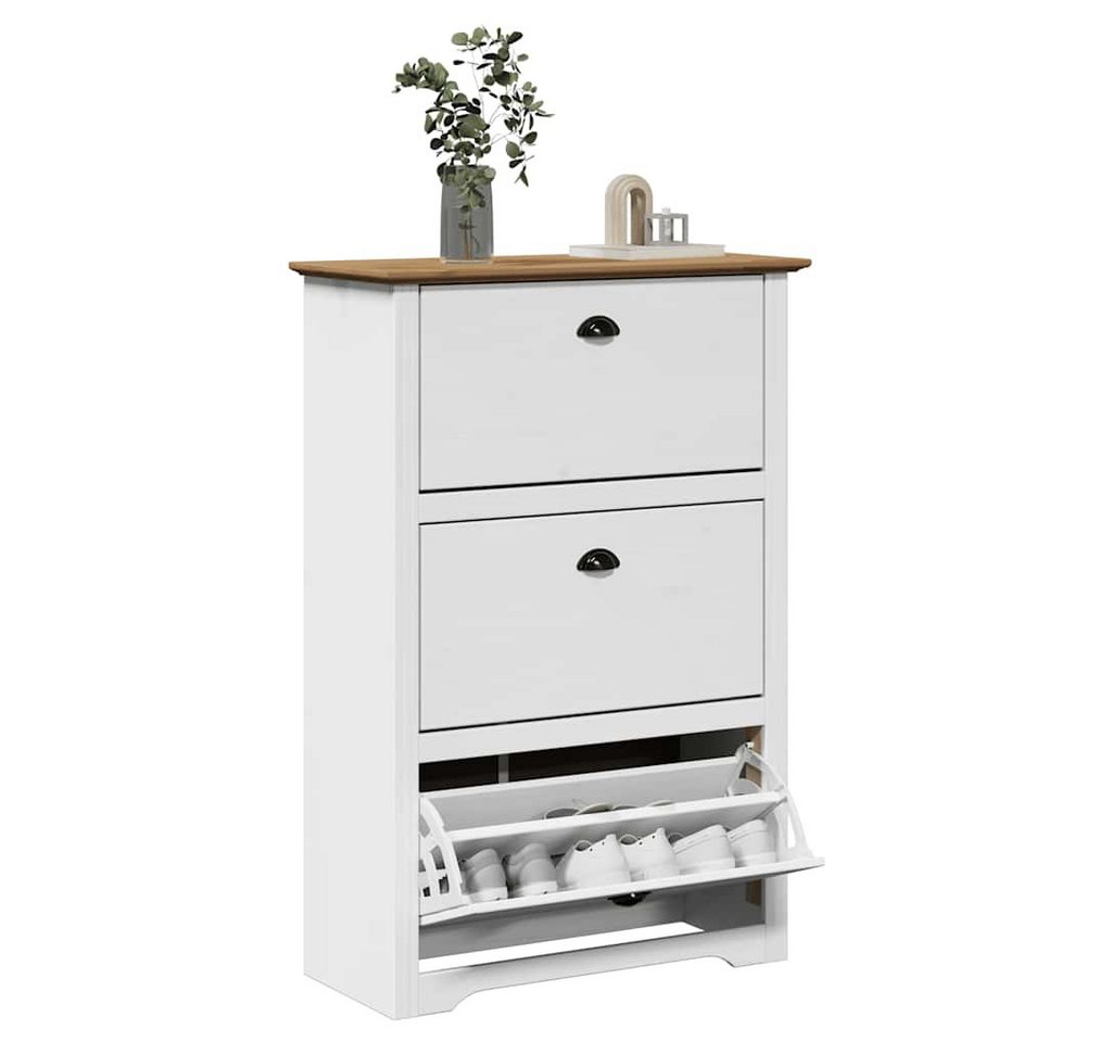 vidaXL Schuhschrank Schuhregal BODO Weiß und Braun 80x35x118 cm vidaXL Schuhschrank Schuhregal BODO Weiß und Braun 80x35x118 cm von vidaXL