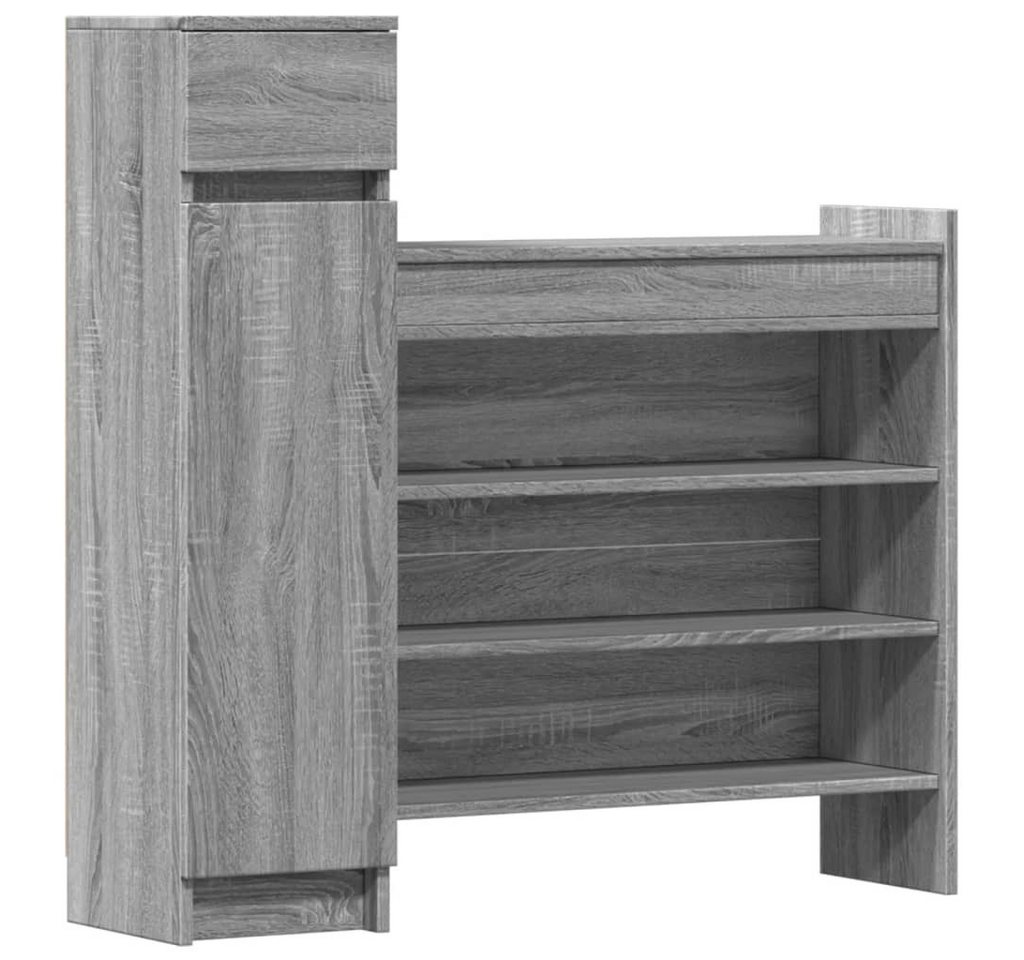 vidaXL Schuhschrank Schuhregal Grau Sonoma 100,5x28x100 cm Holzwerkstoff von vidaXL