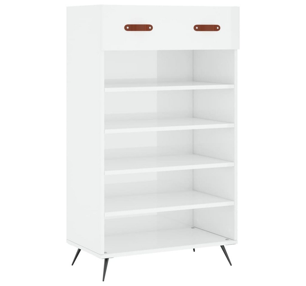 vidaXL Schuhschrank Schuhregal Hochglanz-Weiß 60x35x105 cm Holzwerkstoff von vidaXL