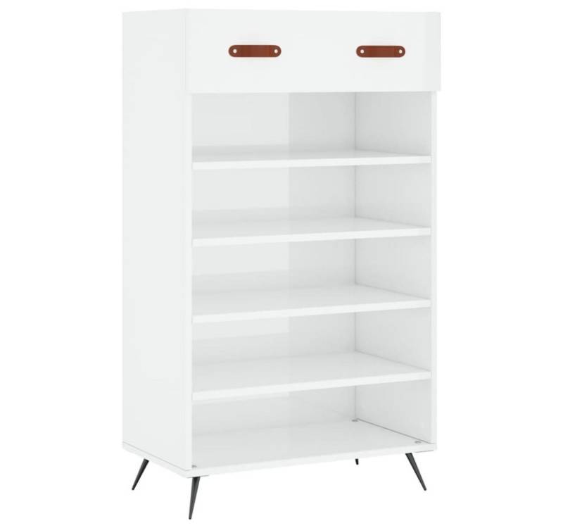 vidaXL Schuhschrank Schuhregal Hochglanz-Weiß 60x35x105 cm Holzwerkstoff von vidaXL