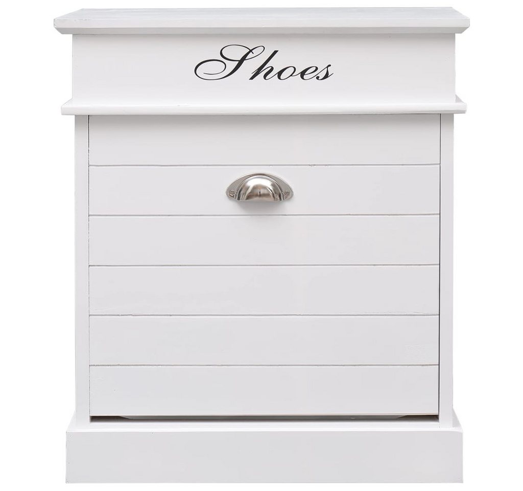 vidaXL Schuhschrank Schuhregal Weiß 50 x 28 x 58 cm Paulownia Holz von vidaXL